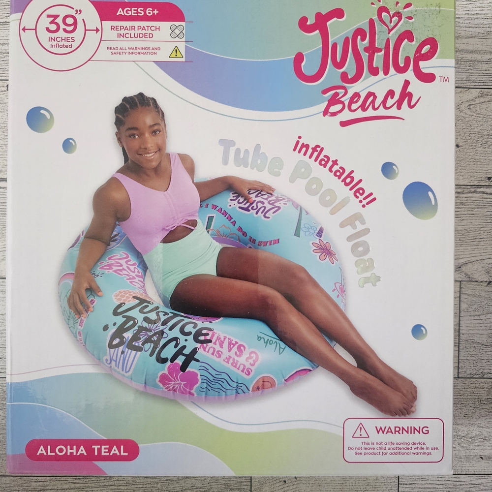 Justice Beach Inflatable Tube Pool Float
